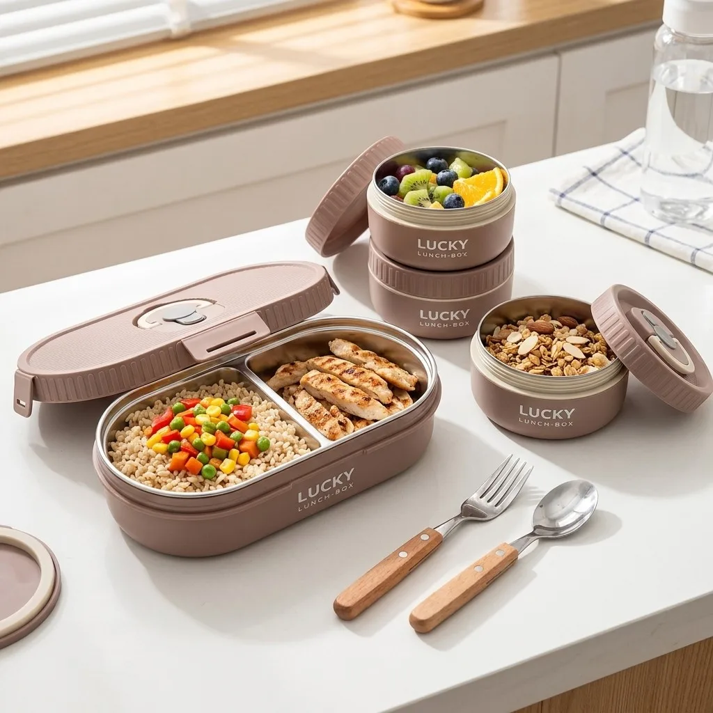 304 Stainless Steel Bento Box  - огляд і ціна Meal Prep Or Prep Meal