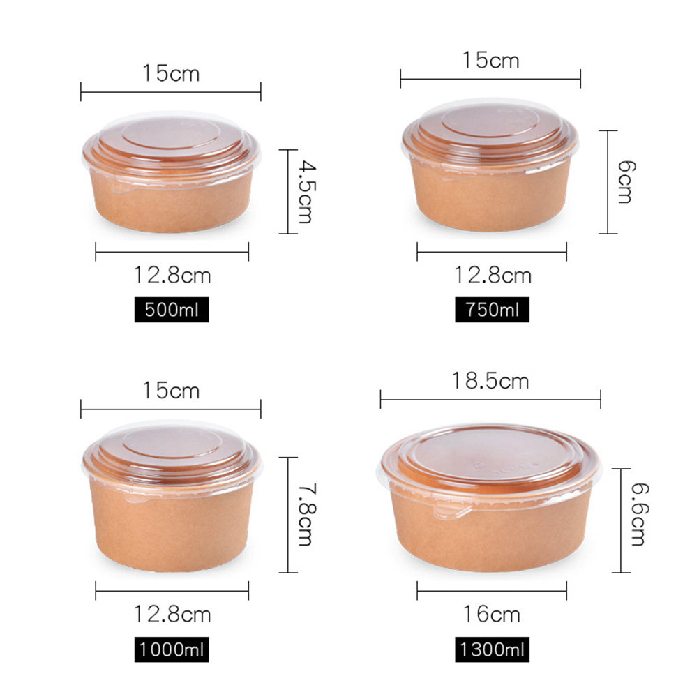 20pcs Kraft Paper Bowls Meal P - огляд і ціна Meal Prep Bowl