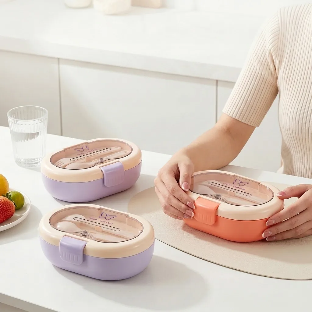 Plastic Bento Box with Cutlery - огляд і ціна Meal Prep Or Prep Meal